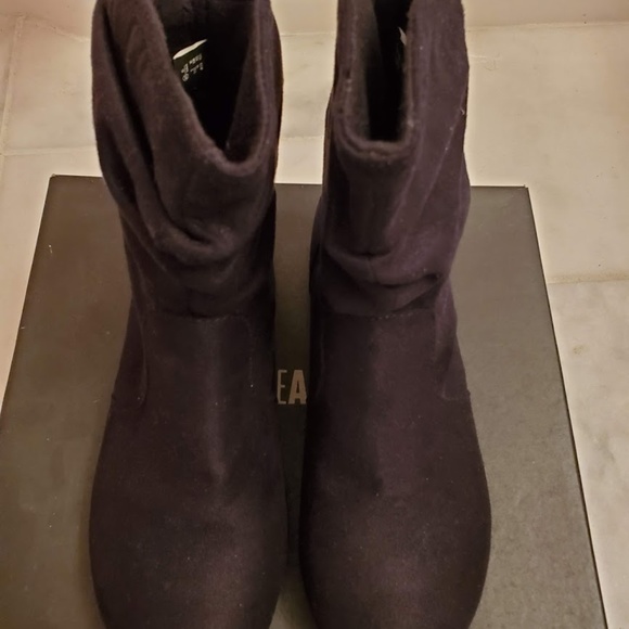 EUC Lower East Side Black Faux Suede Booties - Picture 2 of 8